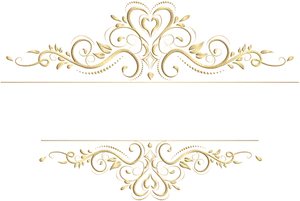 Golden Floral Ornament Design PNG Image
