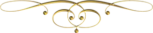 Golden Flourish Design Element PNG Image