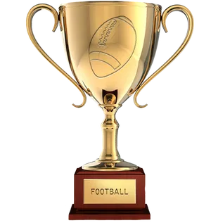 Golden Football Trophy PNG Image