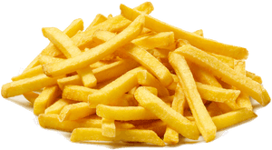 Golden French Fries Pile.png PNG image with transparent background