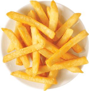 Golden French Fries Top View.png PNG with transparent background