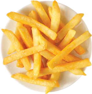 Golden French Fries Top View.png PNG Image