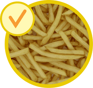 Golden Fries Approved PNG with transparent background