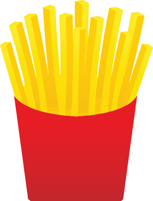 Golden Friesin Red Carton PNG