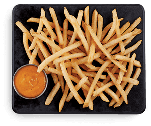 Golden Frieswith Dipping Sauce PNG image with transparent background