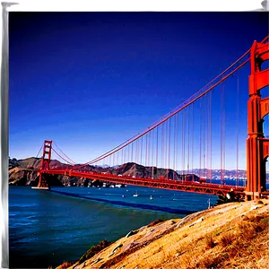 Golden Gate Bridge From Alcatraz View Png 06122024 PNG Image