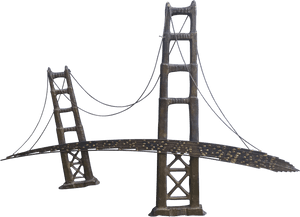 Golden Bridge Png - Golden Gate Bridge Metal Wall Art, Transparent Png PNG image with transparent background