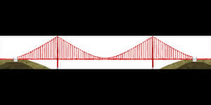 Golden Gate Bridge Silhouette PNG with transparent background