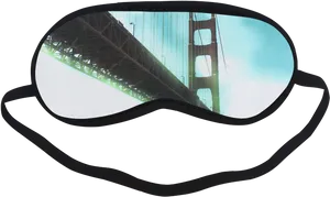 Golden Gate Bridge Sleep Mask Design PNG Image