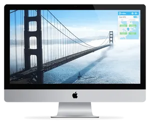 Golden Gate Bridgeoni Mac Screen PNG Image