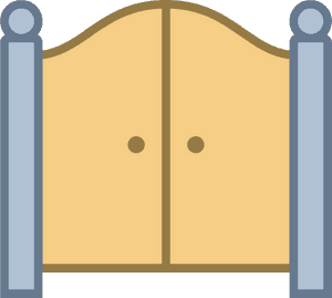 Door Clipart Front - Closed Gate Clipart, HD Png Download PNG image with transparent background