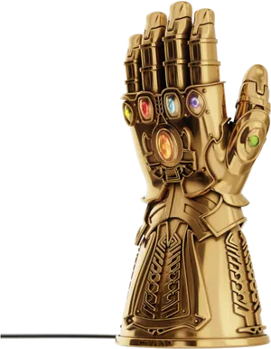 Golden Gauntletwith Infinity Stones PNG Image