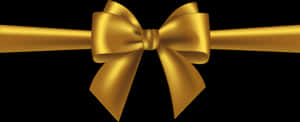 Golden Gift Bow PNG image with transparent background