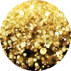 Golden Glitter Bokeh Background PNG Image