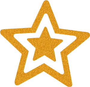 Golden Glitter Star Graphic PNG Image