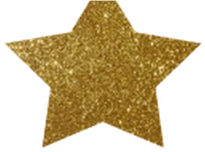 Golden Glitter Star Texture PNG Image