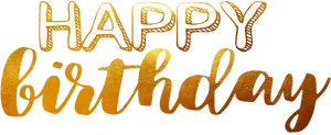 Golden_ Happy_ Birthday_ Text PNG Image