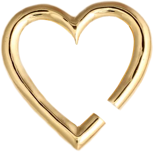 Golden Heart Brokenin Two PNG Image