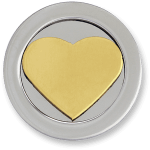 3d Heart Stainless Steel Gold Plated, HD Png Download PNG image with transparent background