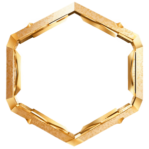 Golden Hexagon Frame PNG 87 PNG image with transparent background
