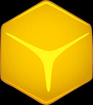 Golden Hexagon Icon PNG image with transparent background