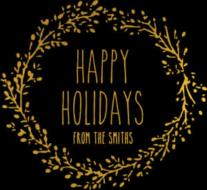 Golden_ Holiday_ Greeting_ Card PNG image with transparent background