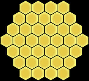 Golden Honeycomb Pattern PNG with transparent background