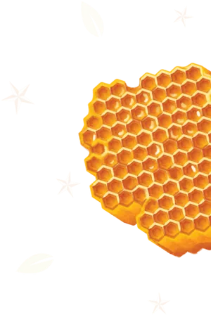 Golden Honeycomb Pattern PNG Image