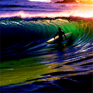 Golden Hour Surf PNG dhu32 PNG image with transparent background
