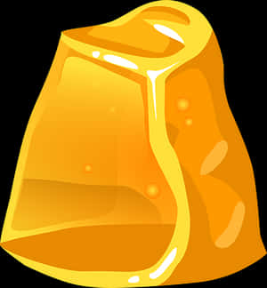 Golden Jelly Candy Illustration PNG with transparent background