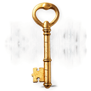 Golden Key PNG hto PNG image with transparent background