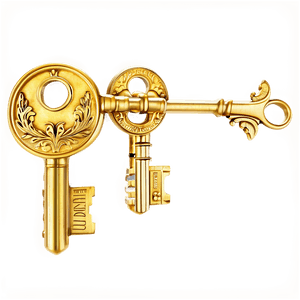 Golden Keys PNG 20 PNG image with transparent background