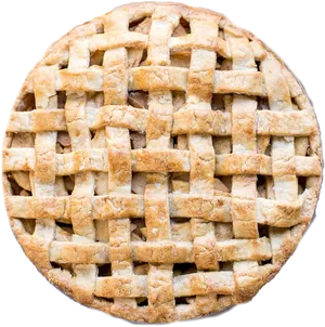 Golden Lattice Pie Crust PNG Image