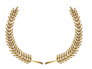 Golden Laurel Wreath Award Symbol PNG Image