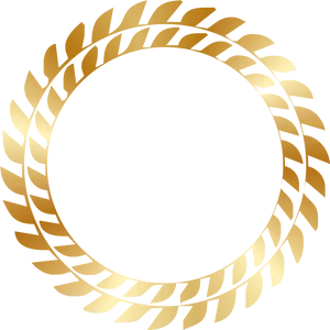 Golden Laurel Wreath Graphic PNG Image