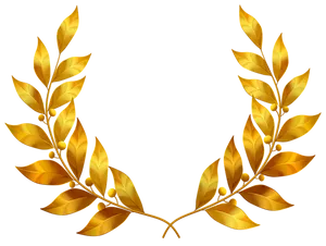 Golden Laurel Wreath Graphic PNG Image