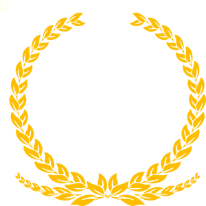 Golden Laurel Wreath Graphic PNG Image