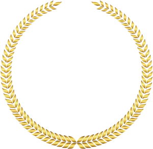 Golden Laurel Wreath Graphic PNG Image