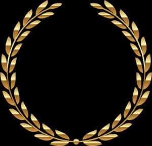 Golden Laurel Wreath Graphic PNG image with transparent background