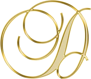 Golden Letter B Design PNG Image