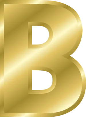 Golden Letter B Graphic PNG Image