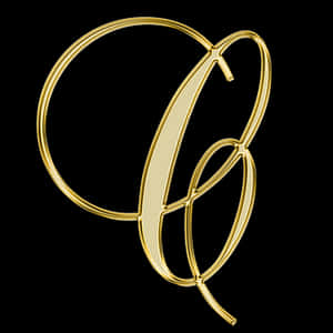 Golden Letter D Design PNG image with transparent background