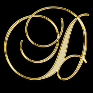 Golden Letter Dand A Monogram PNG image with transparent background