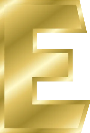 Golden Letter E Graphic PNG Image