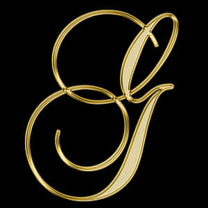 Golden Letter G Design PNG image with transparent background