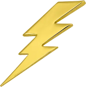 Golden Lightning Bolt Graphic PNG Image