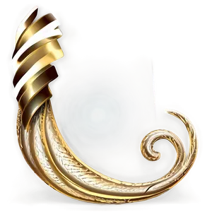 Golden Line Swirl Element Png Vlj PNG Image