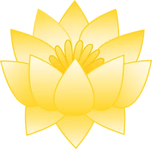 Golden Lotus Vector Illustration PNG Image