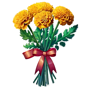 Golden Marigolds Bouquet Png 73 PNG Image