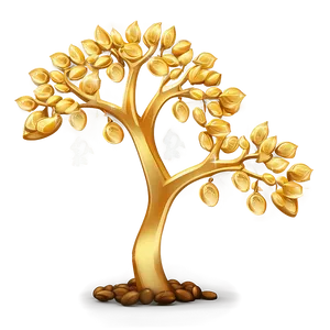 Golden Money Tree Design Png 06272024 PNG Image